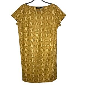 Lauren Ralph Lauren Contessa‎ Knit Shift Dress Snake Print Sz 1X Stretch Office